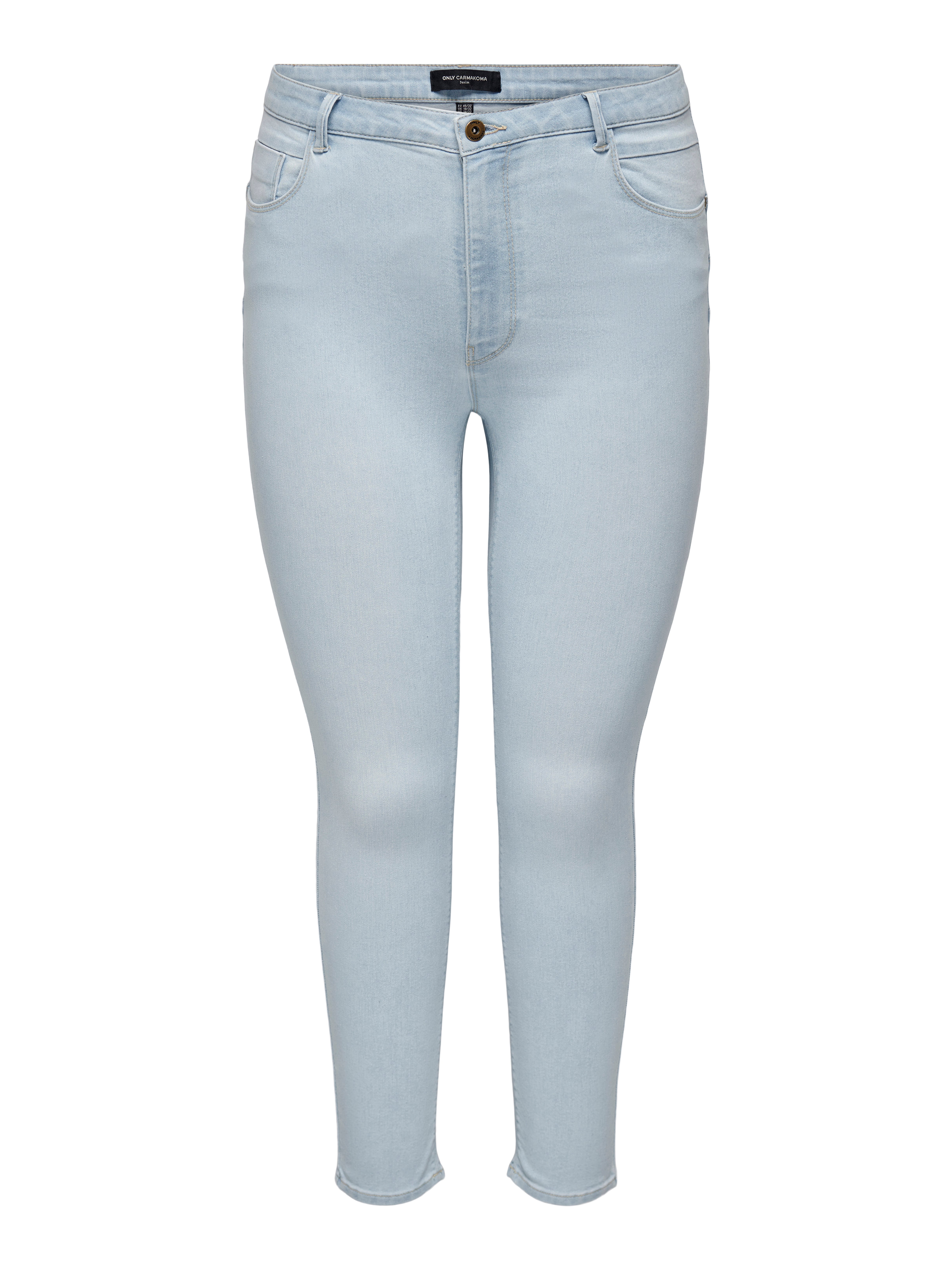 CARPAISY Mittlere Taille Skinny Fit Jeans Light Blue Denim