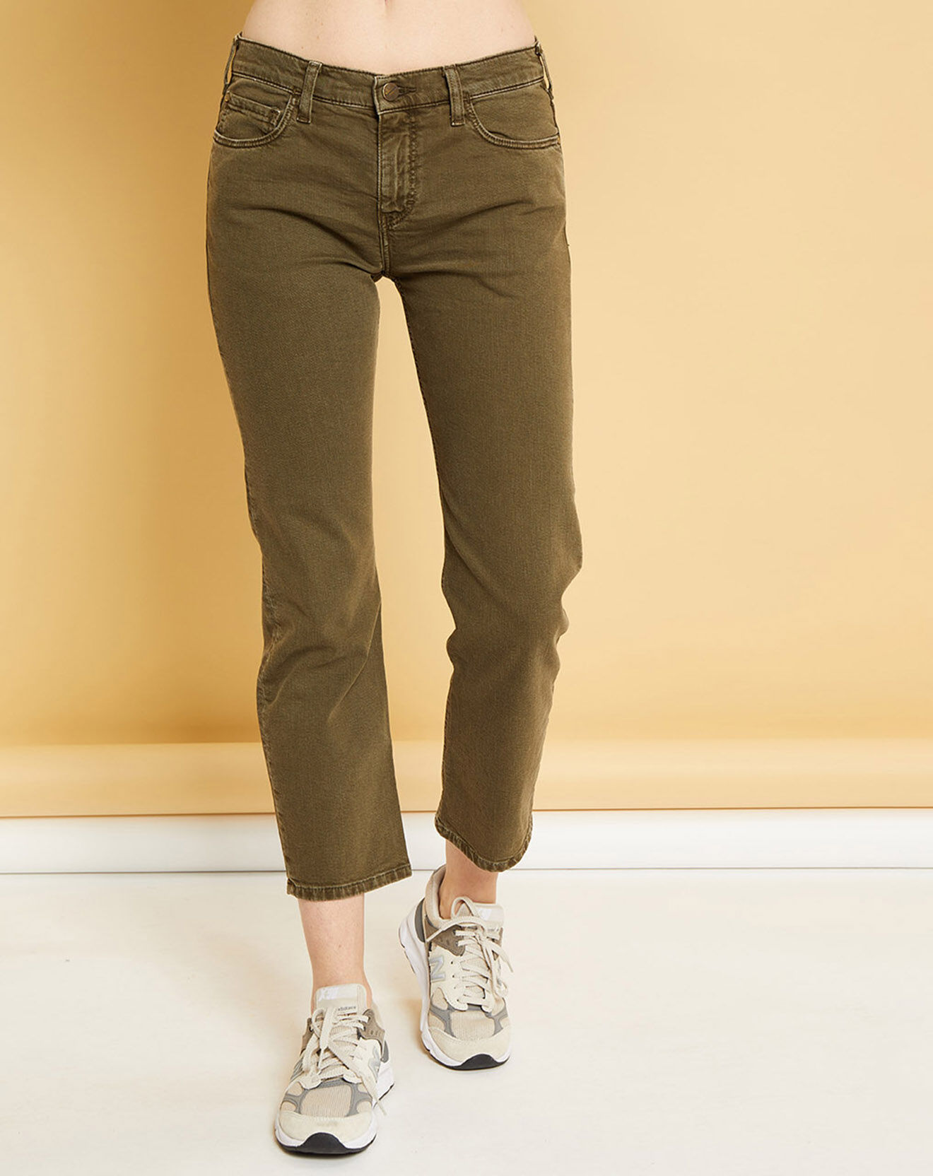 Acquaverde Jean cropped Natural Nils army