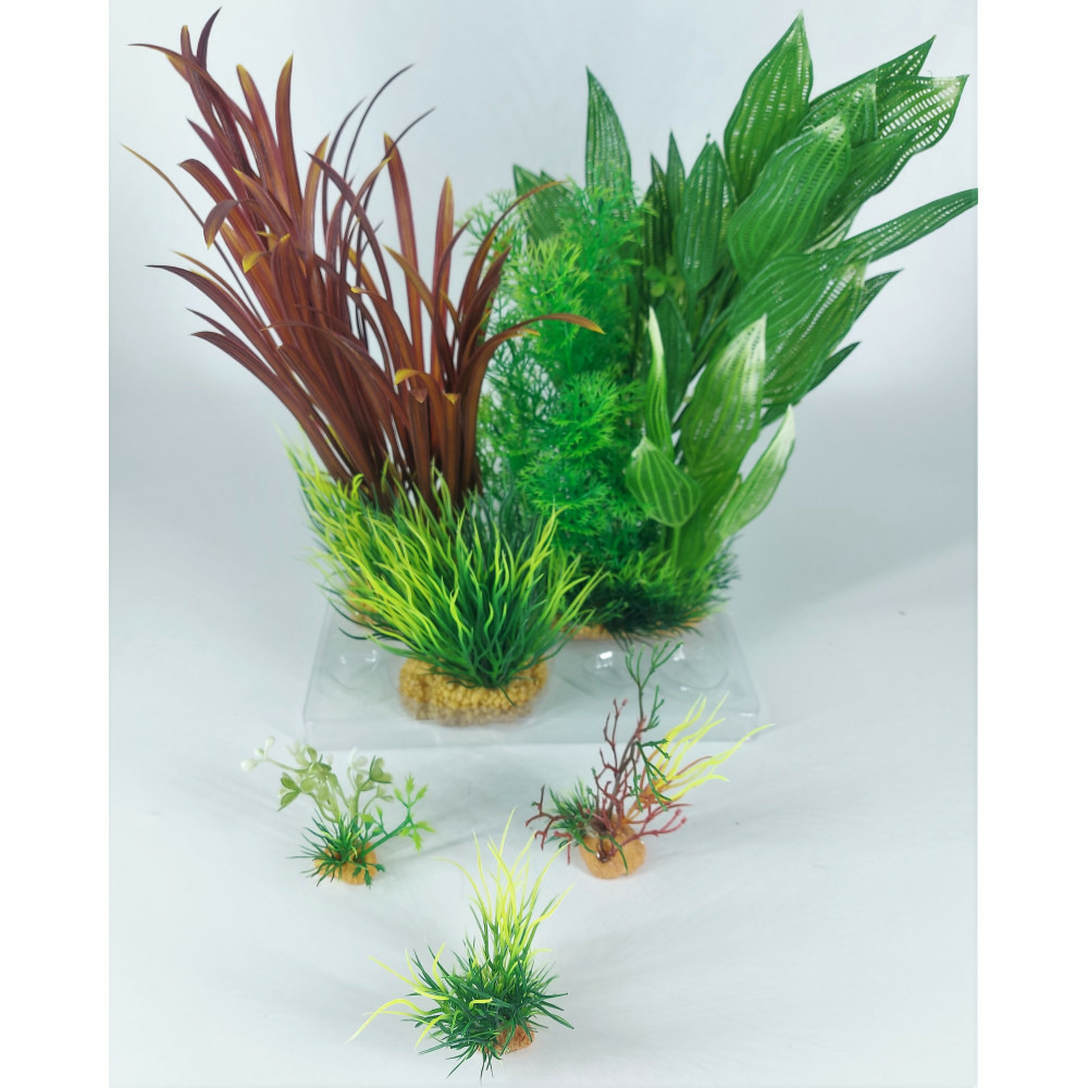 Déco plantkit idro n°2. Plantes artificielles. 6 pieces. h 27 cm. Décorat