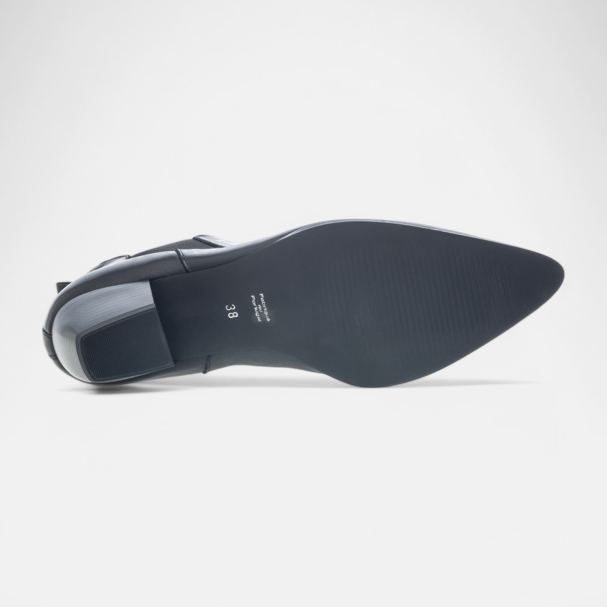 Santiags à talon Femme en cuir noir