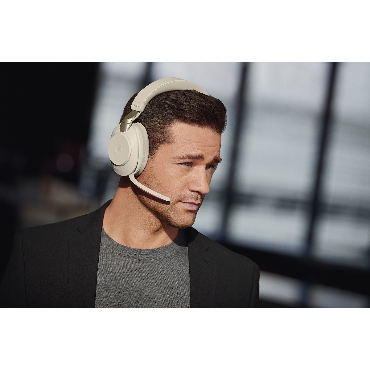 Jabra Evolve2 85 UC USB-A hodetelefoner (beige)