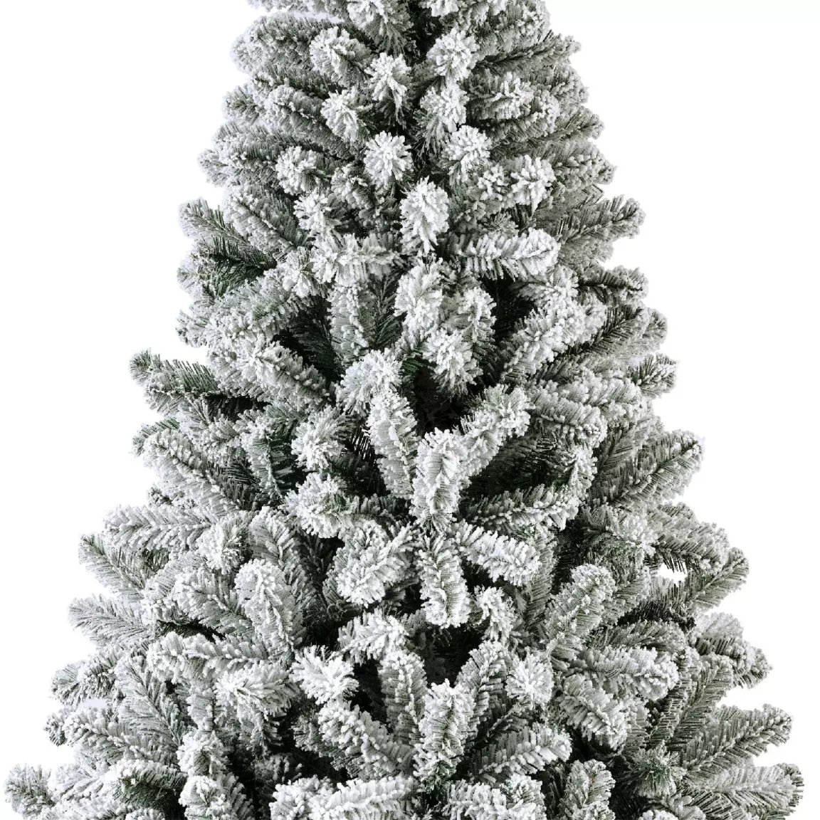 Sapin artificiel de Noël King H210 cm Vert enneigé