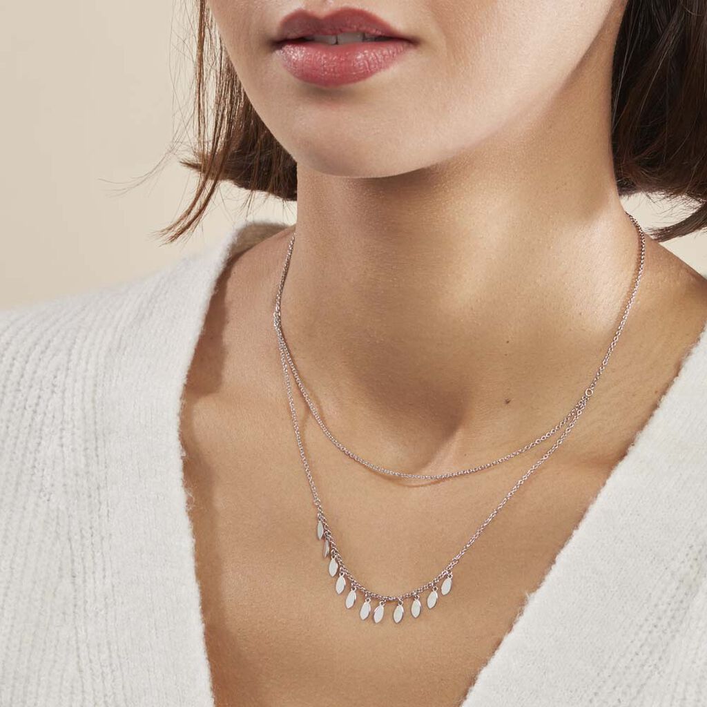 Collier Polyna Argent Blanc