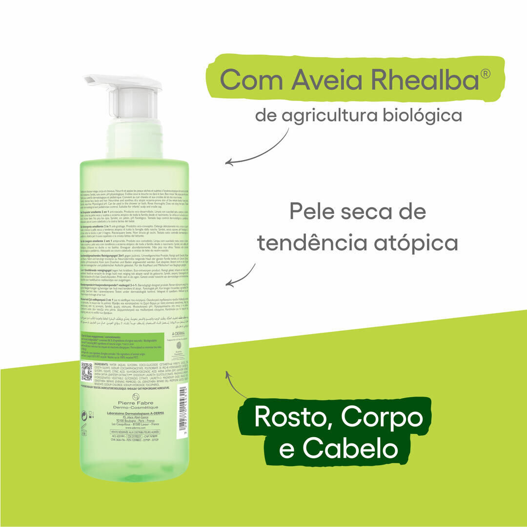 Exomega Control Gel Corpo e Cabelo - 500ml