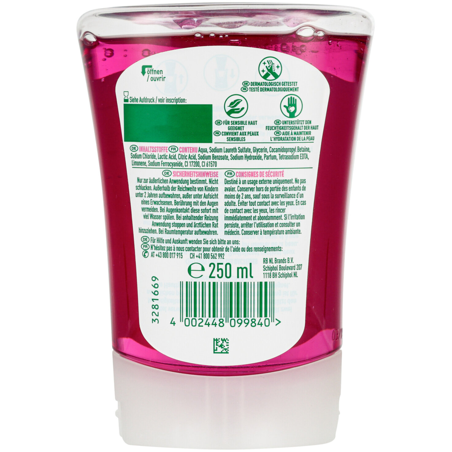Dettol No-Touch Automatischer Seifenspender Nachfüller Gartenfrüchte250 ml
