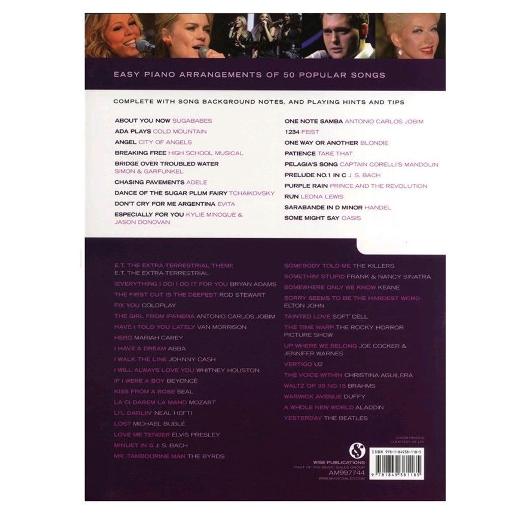 MusicSales Really Easy Piano 50 Fantastic Songs songbook