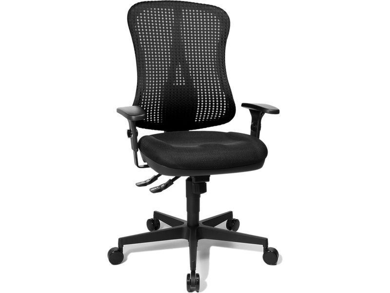 Topstar Bürostuhl Headpoint, Schwarz Drehstuhl mit taillierter Netz-Rückenlehne