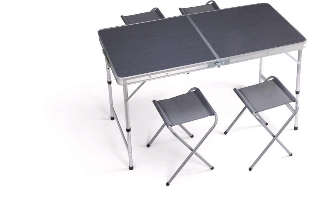 Bord+4 skamler, Sæt foldbar 120x60x70 cm