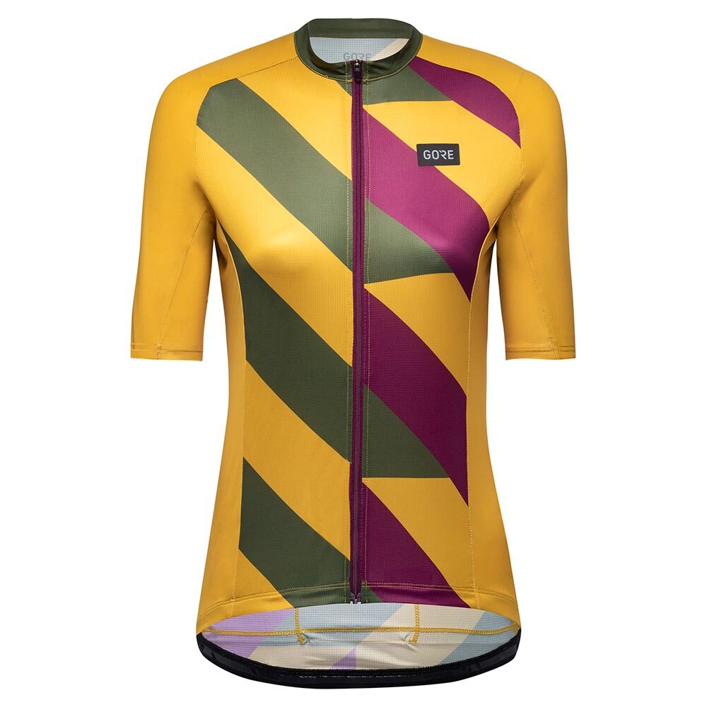 GORE Wear Signal Fietsshirt Korte Mouwen Geel/Groen/Paars Dames