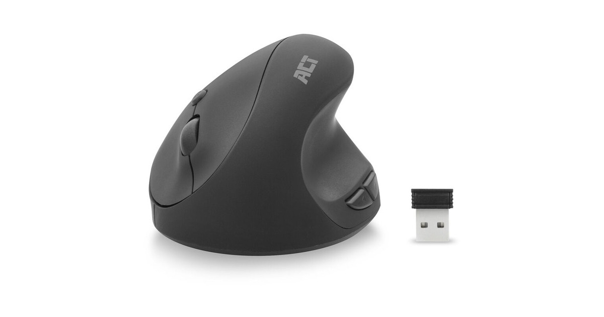 ACT ConnectivityDraadloze Ergonomische Muis  (Zwart, 800 - 1600 DPI)
