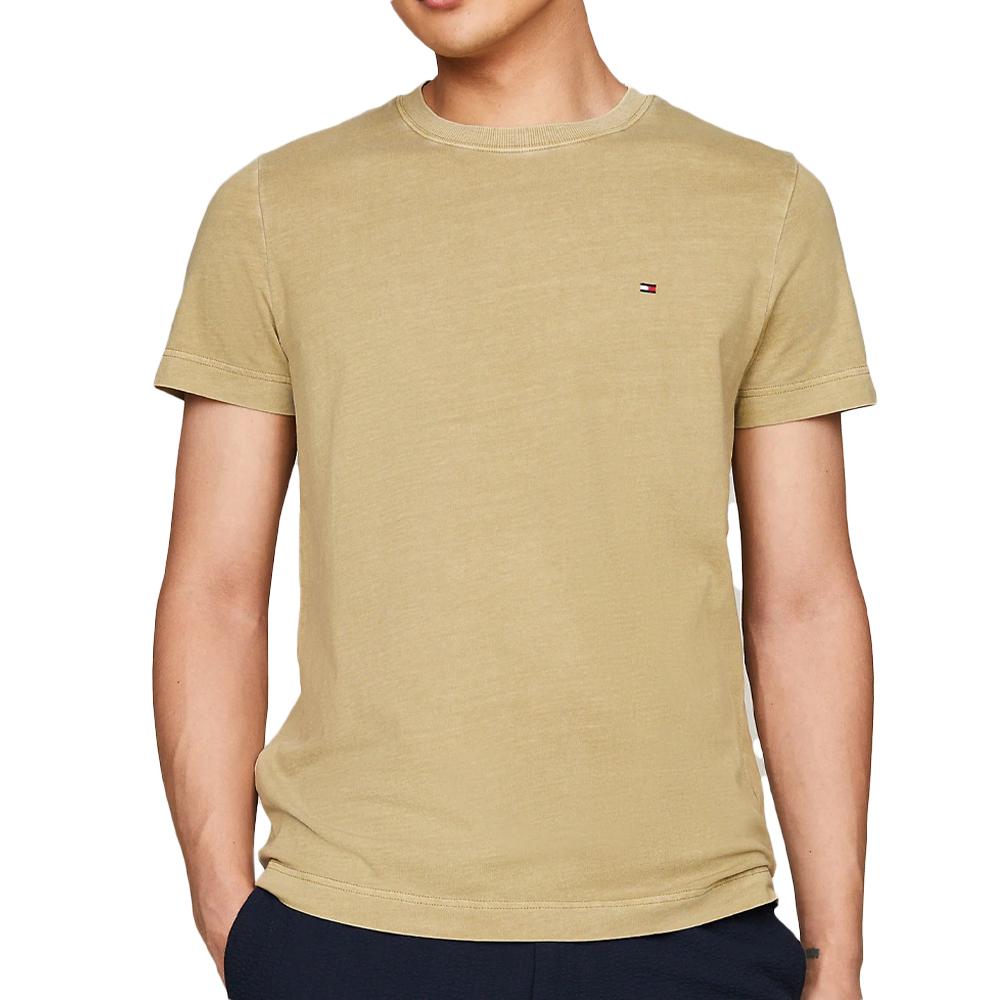 Tommy Hilfiger T-shirt Kaki Homme Tommy Hilfiger Garment Dye Chest