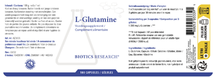 Biotics L-Glutamine Capsules 180CP