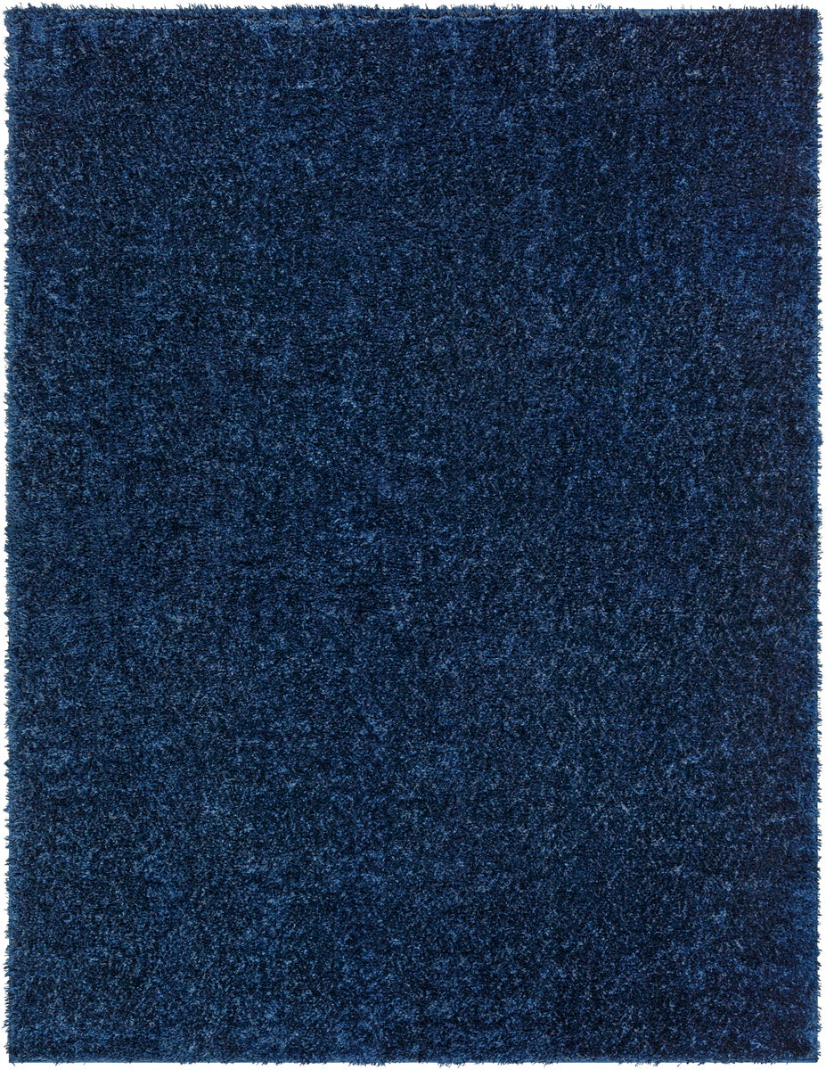 Modern hoogpolig shaggy vloerkleed, donkerblauw, 160x213 cm, CLAIRE
