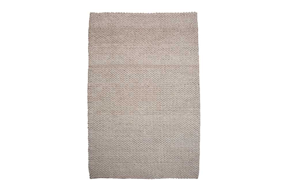 Handgearbeiteter Teppich WOOL 240x160cm beige aus Wolle