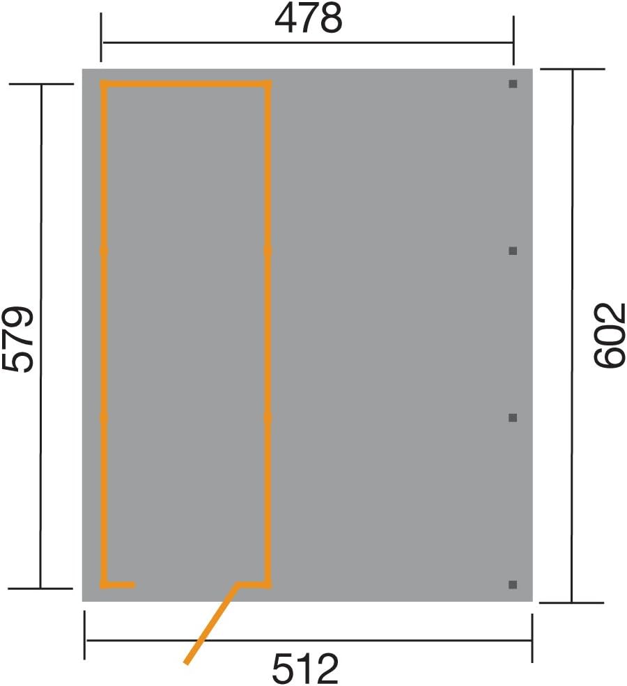 Weka Carport 607 Größe 3 kdi Carport mit XXL-Geräteraum