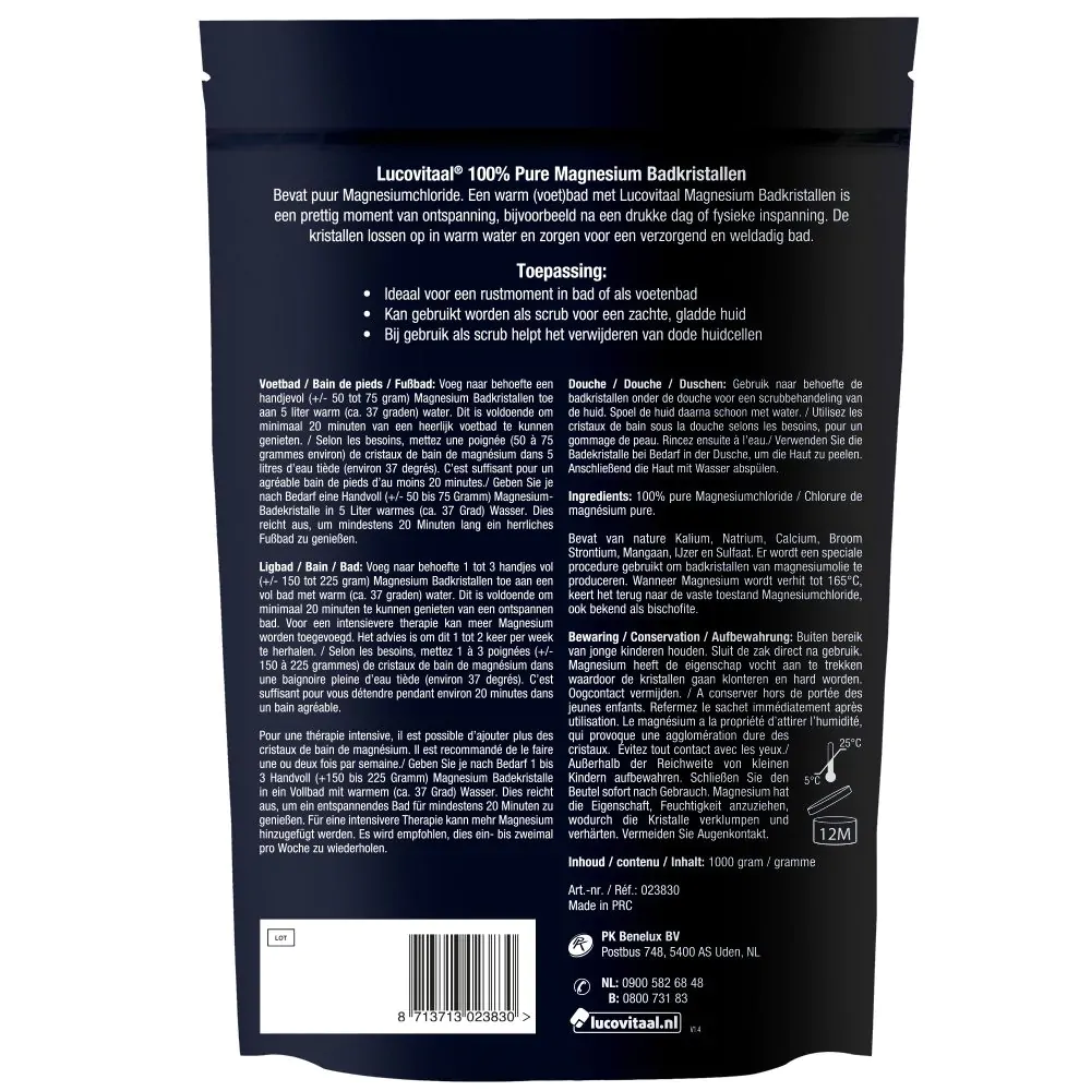 Magnesium Badkristallen 1000 gram