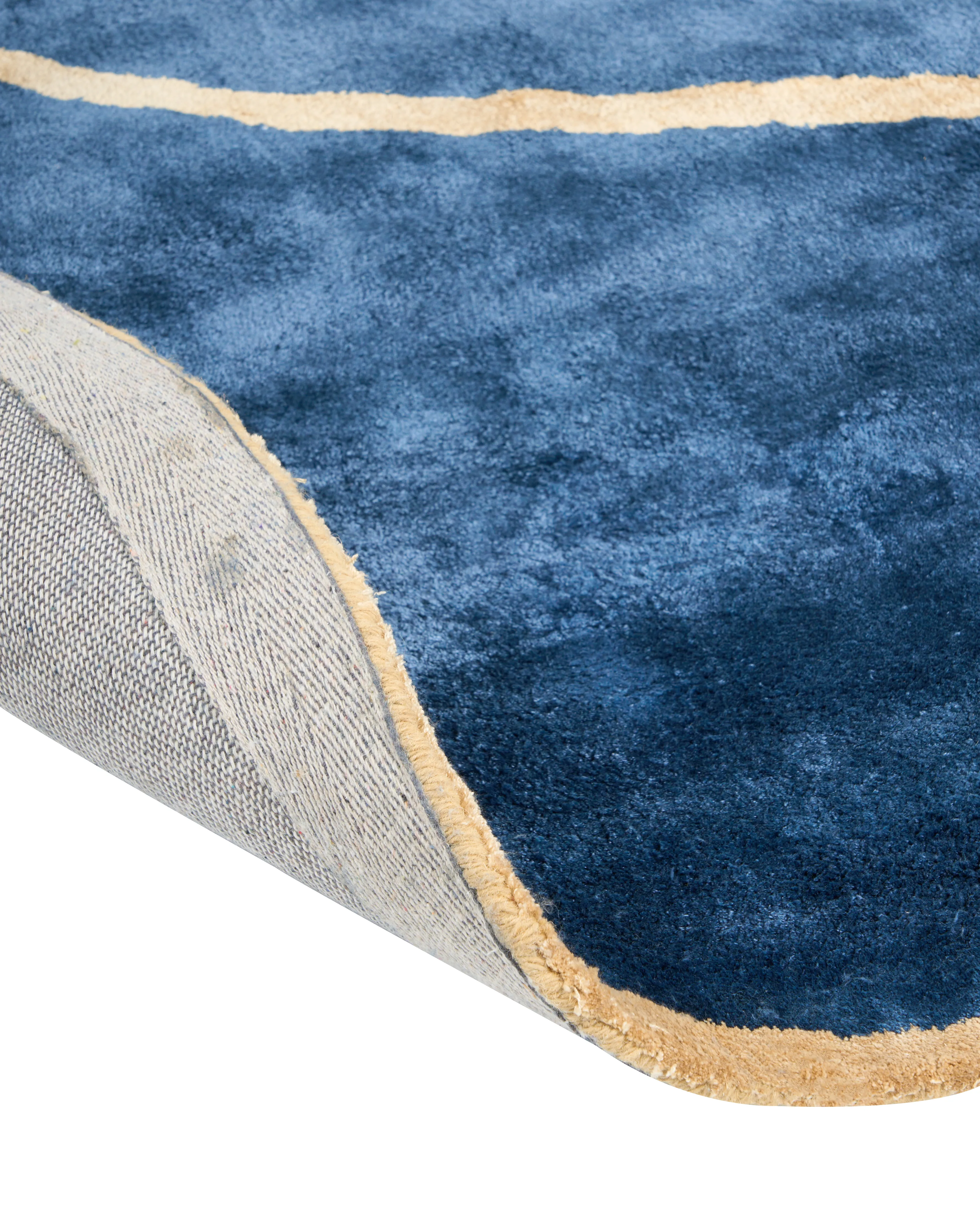 Vloerkleed KANRACH Marineblauw 200 x 200 cm Viscose