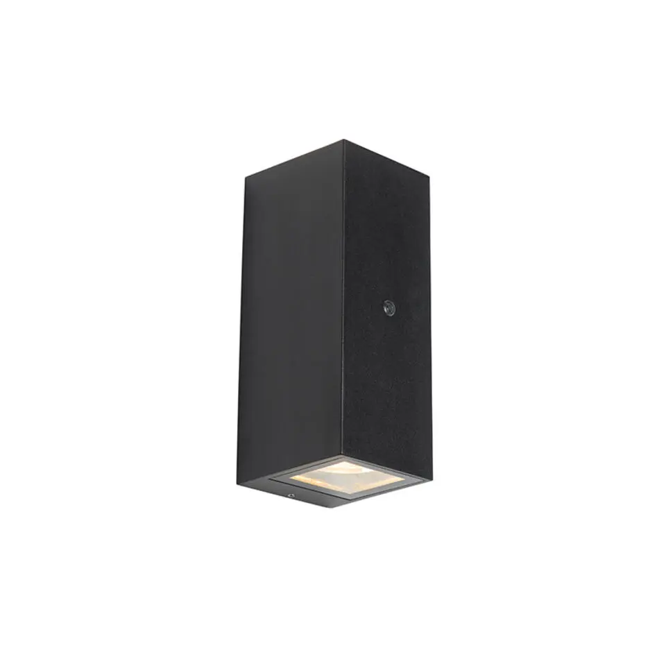 Qazqa buitenlampen met sensor baleno zwart gu10