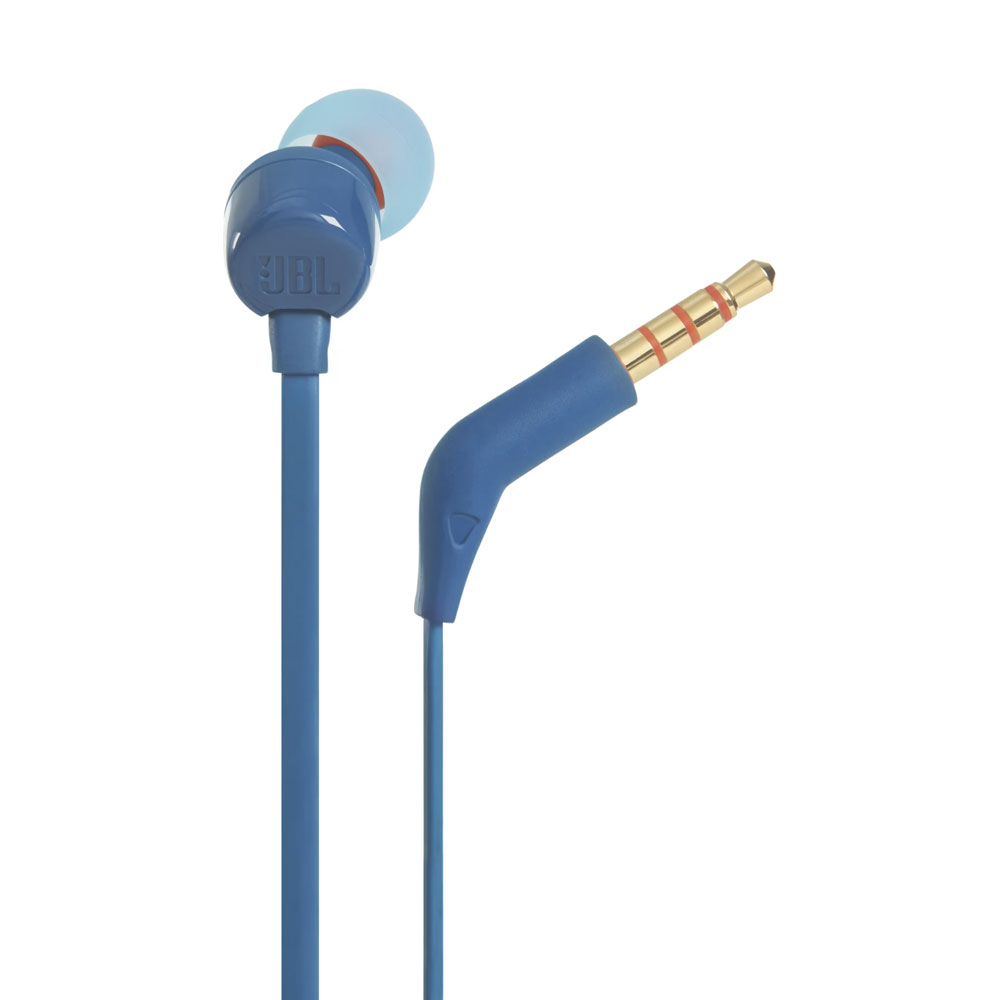 T110 In-Ear Kopfhörer 3.5mm Klinken Anschluss mit Mikrofon (JBLT110BLU) - Blau