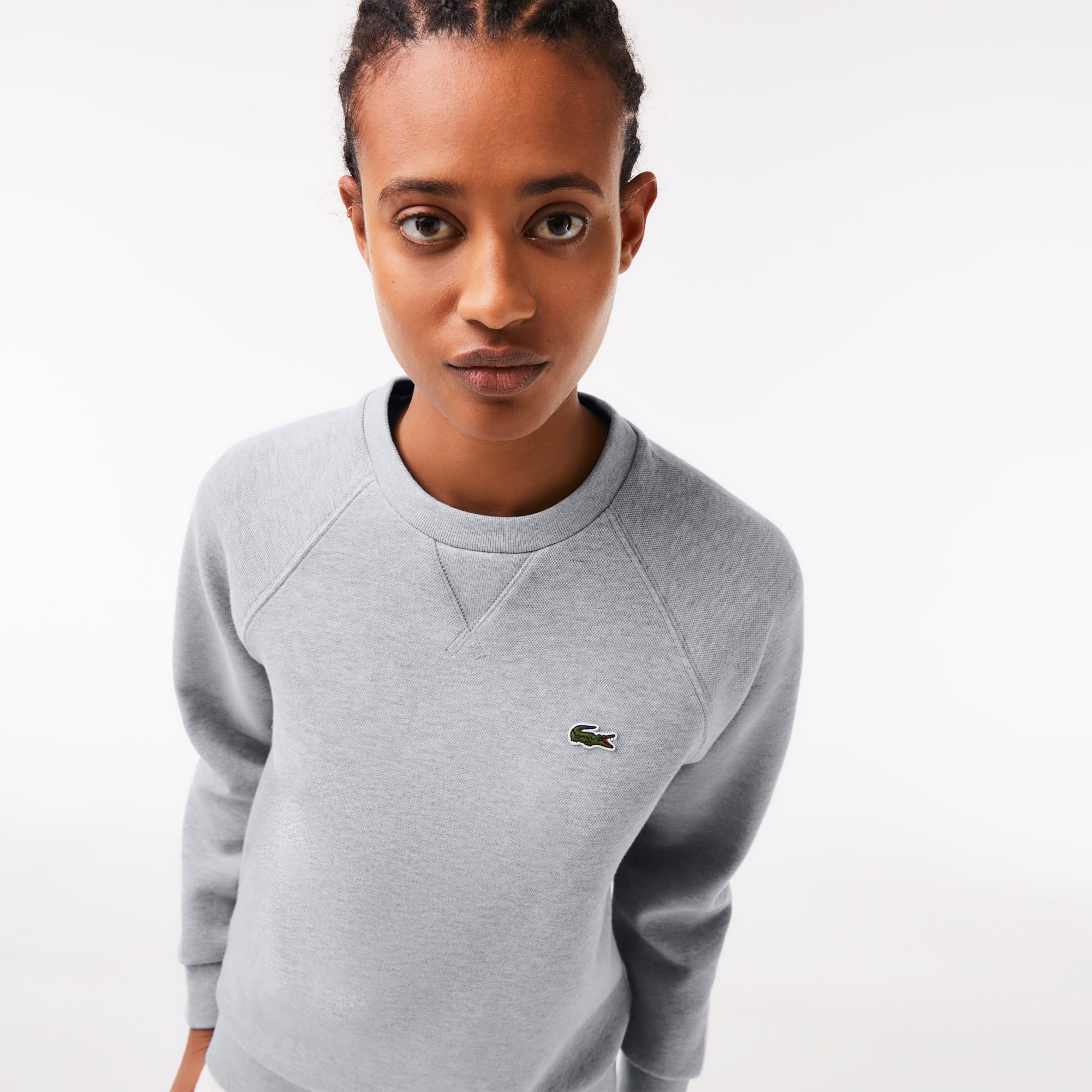 Sweatshirt Jogger à col rond double face piqué Sweatshirts - Gris - Lacoste - Femme
