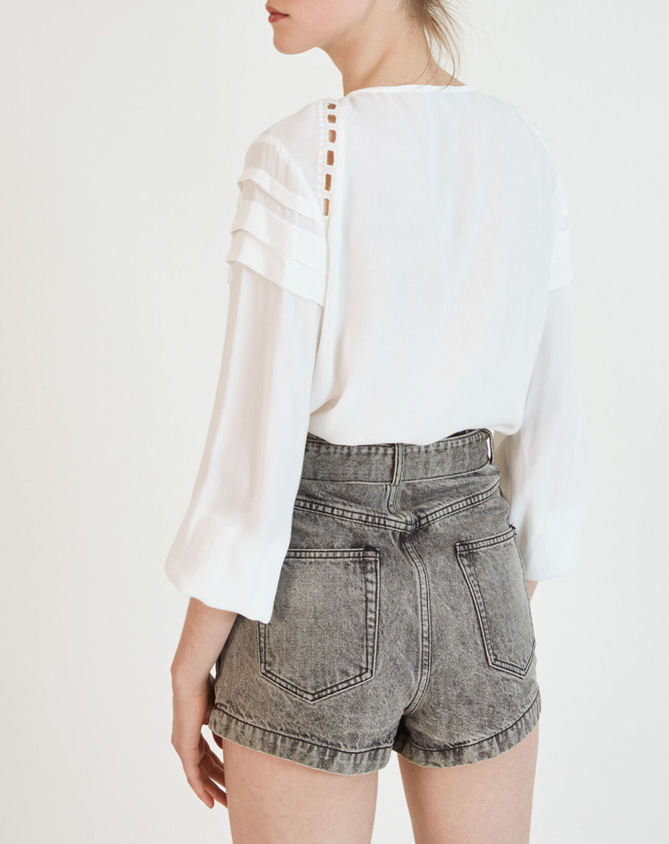 Suncoo Blouse Lorely ajourée blanc cassé