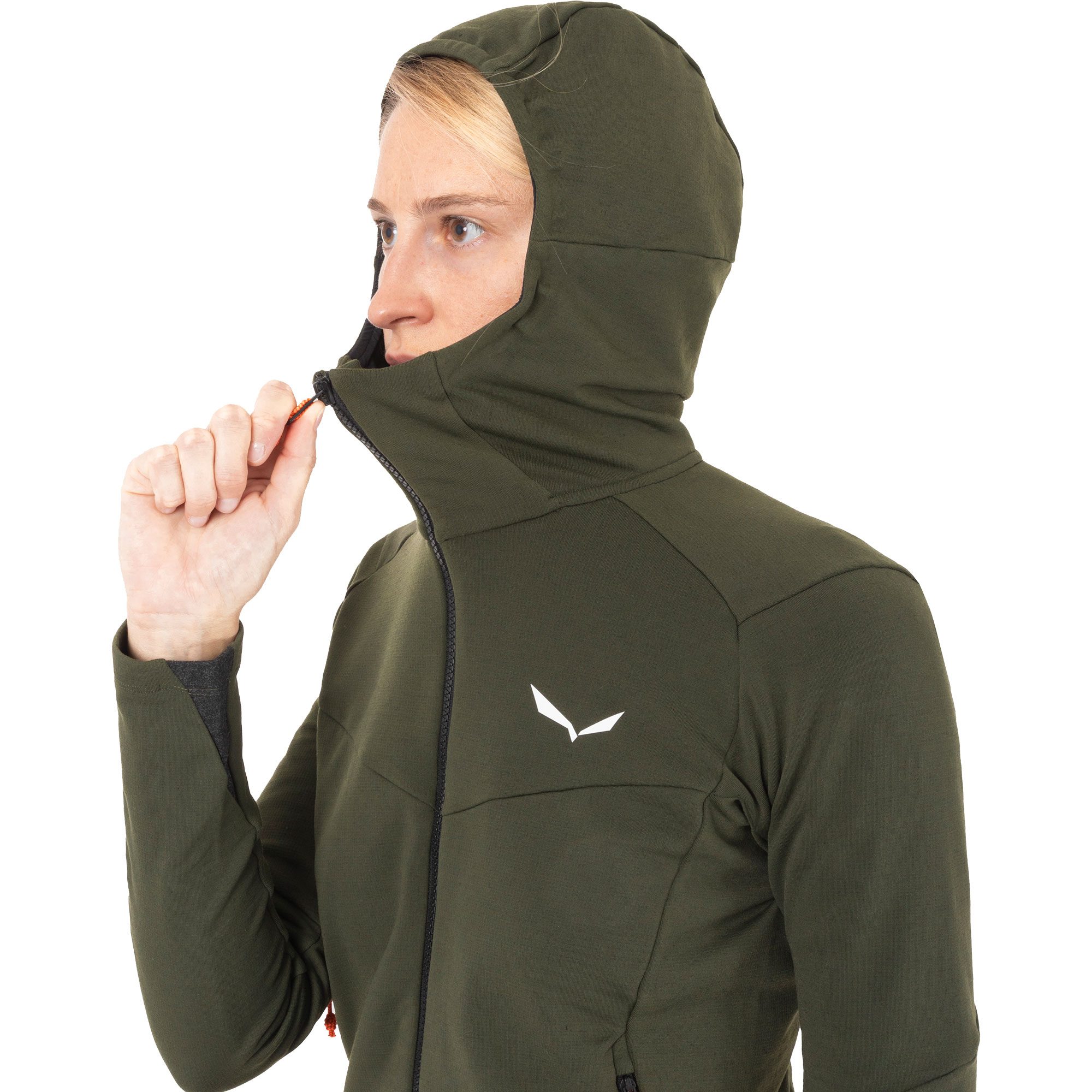 SALEWA Sella Alpine Merino HD Fleecejacke Damen dark olive