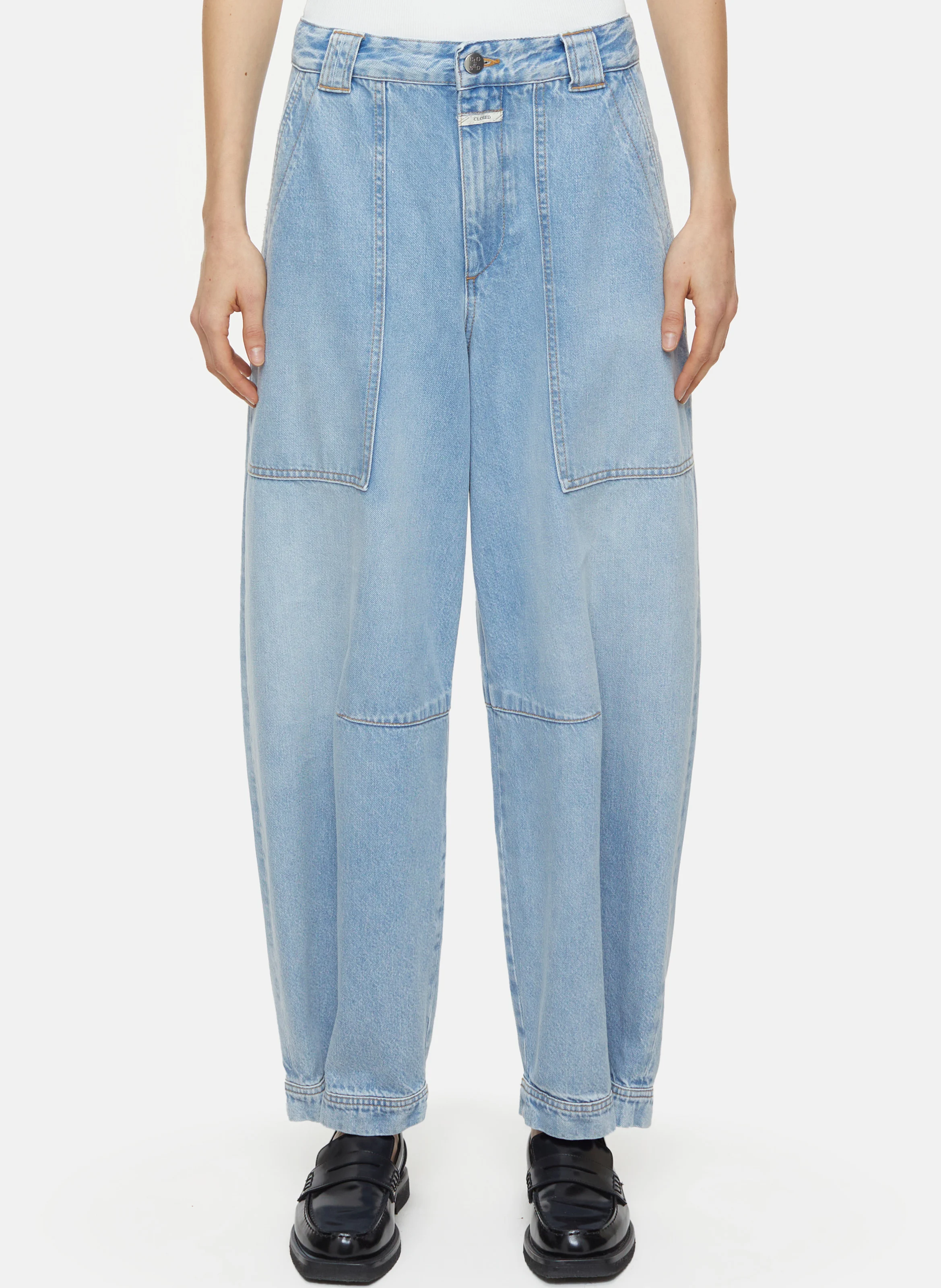 RHANNON - Jean balloon en coton | Bleu