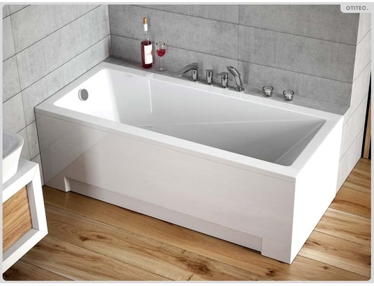 OTITEC - Baignoire rectangulaire - 140 x 70 cm - sans habillage - ave...