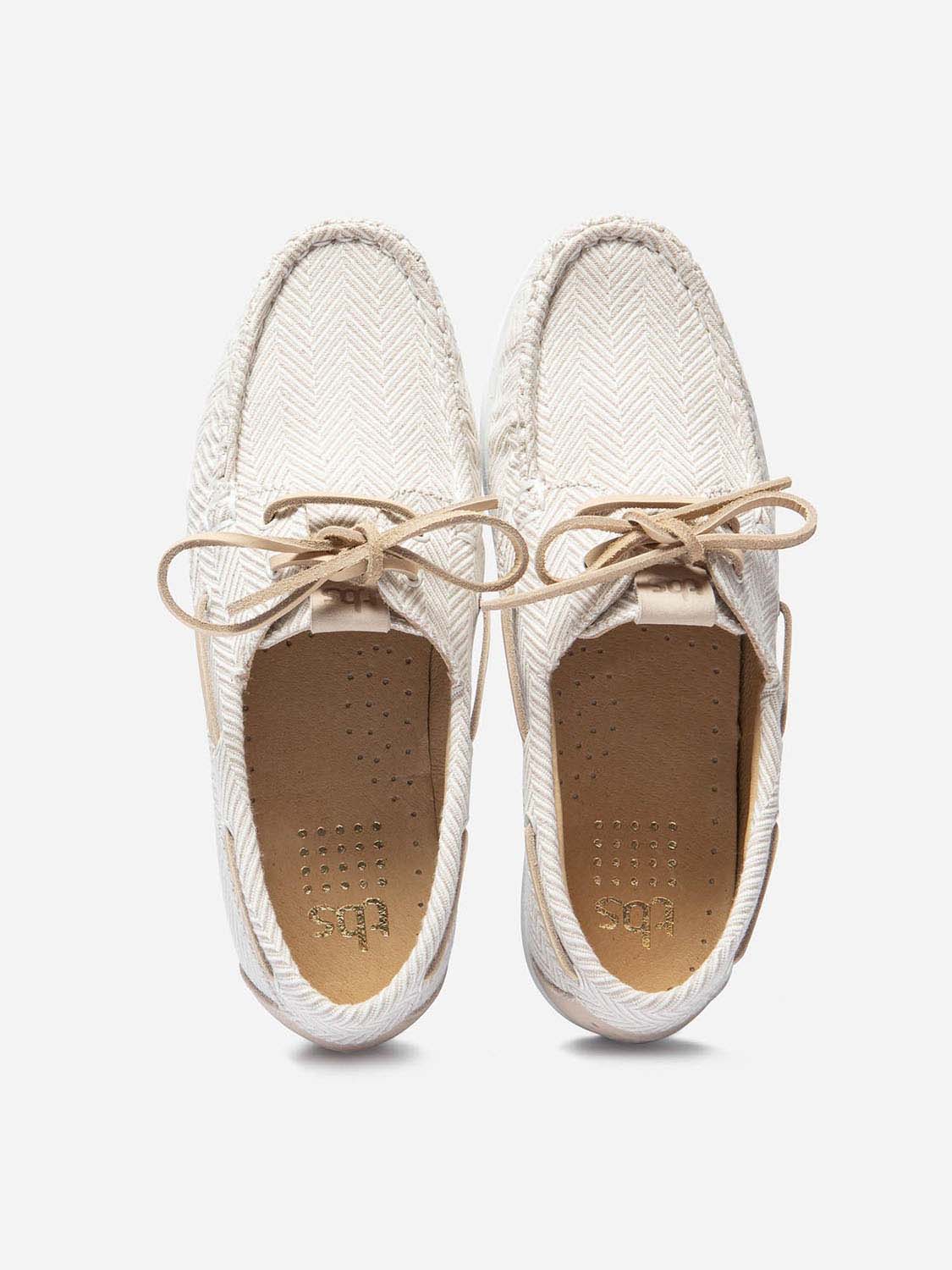 Chaussures Bateau Femme Coton  Beige