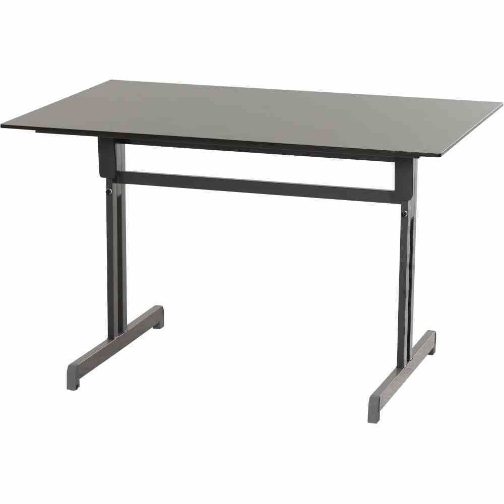 Gastrotisch - anthrazit - Tischplatte abklappbar - 120x80 cm