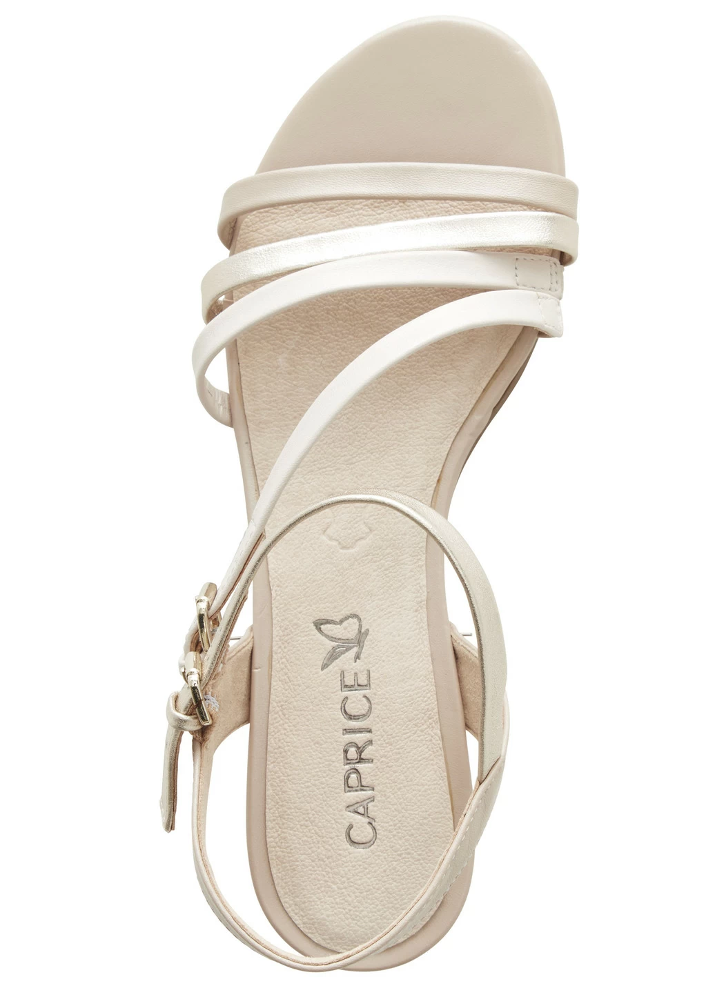 Caprice Sandalette aus teilweise metallisiertem Nappaleder