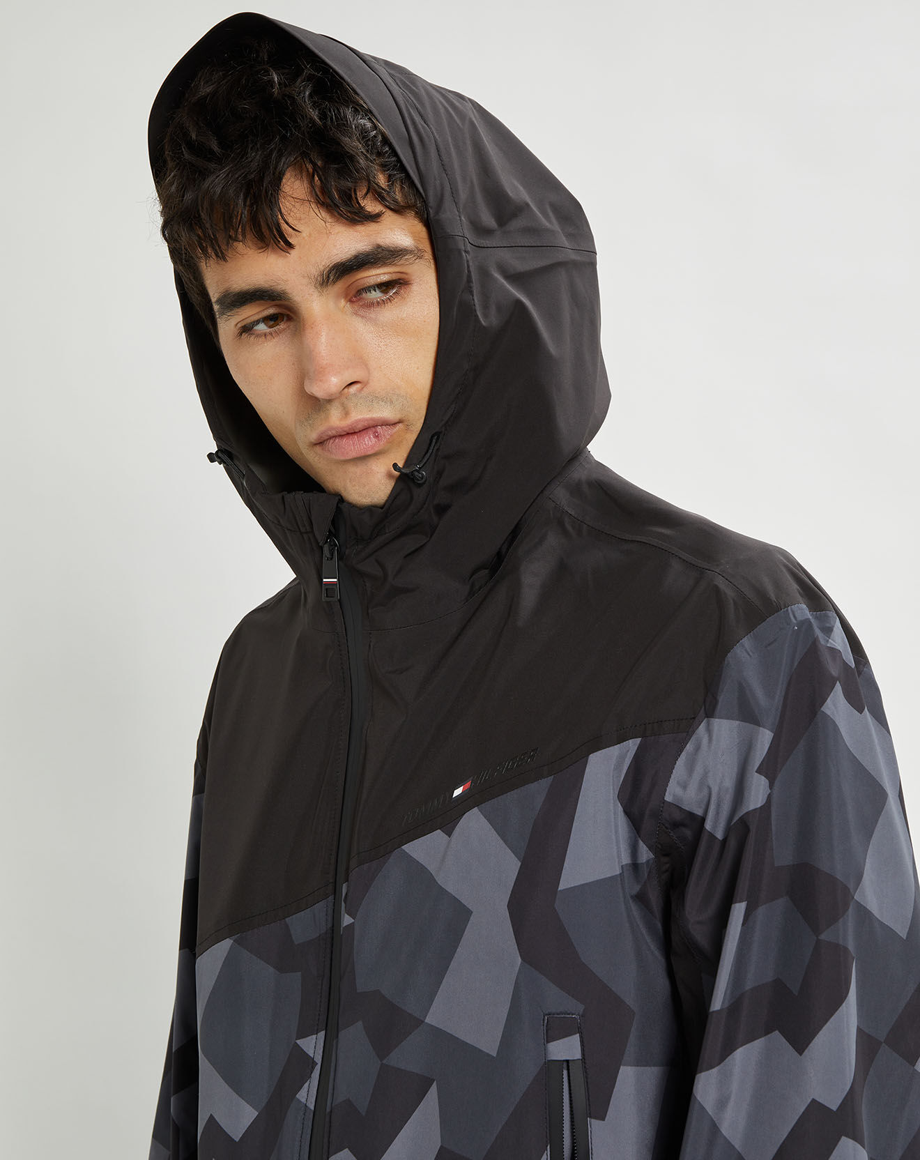 Tommy Hilfiger Parka à capuche déperlante noire