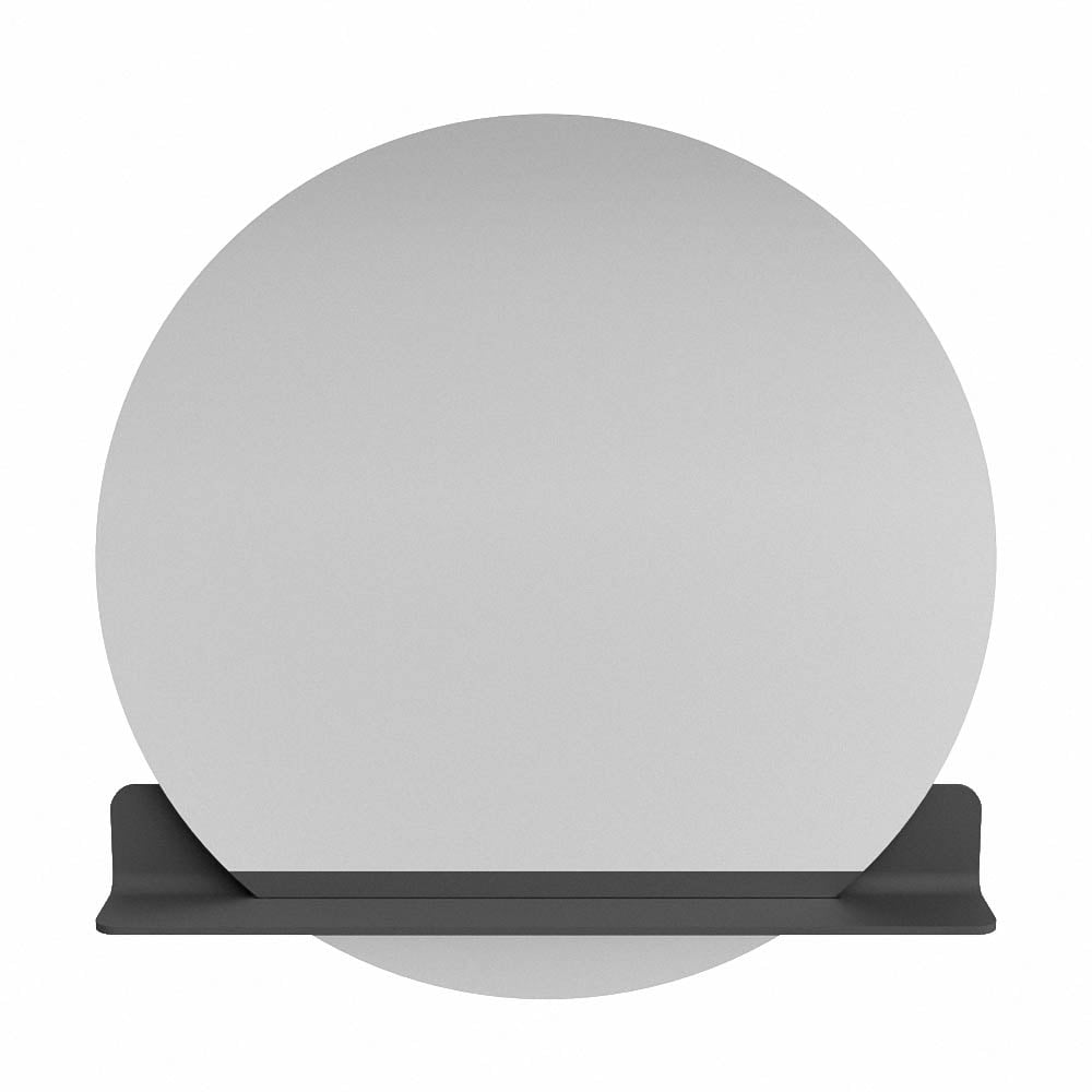 Mondiaz Spot spiegel rond Ø90cm met planchet dark grey