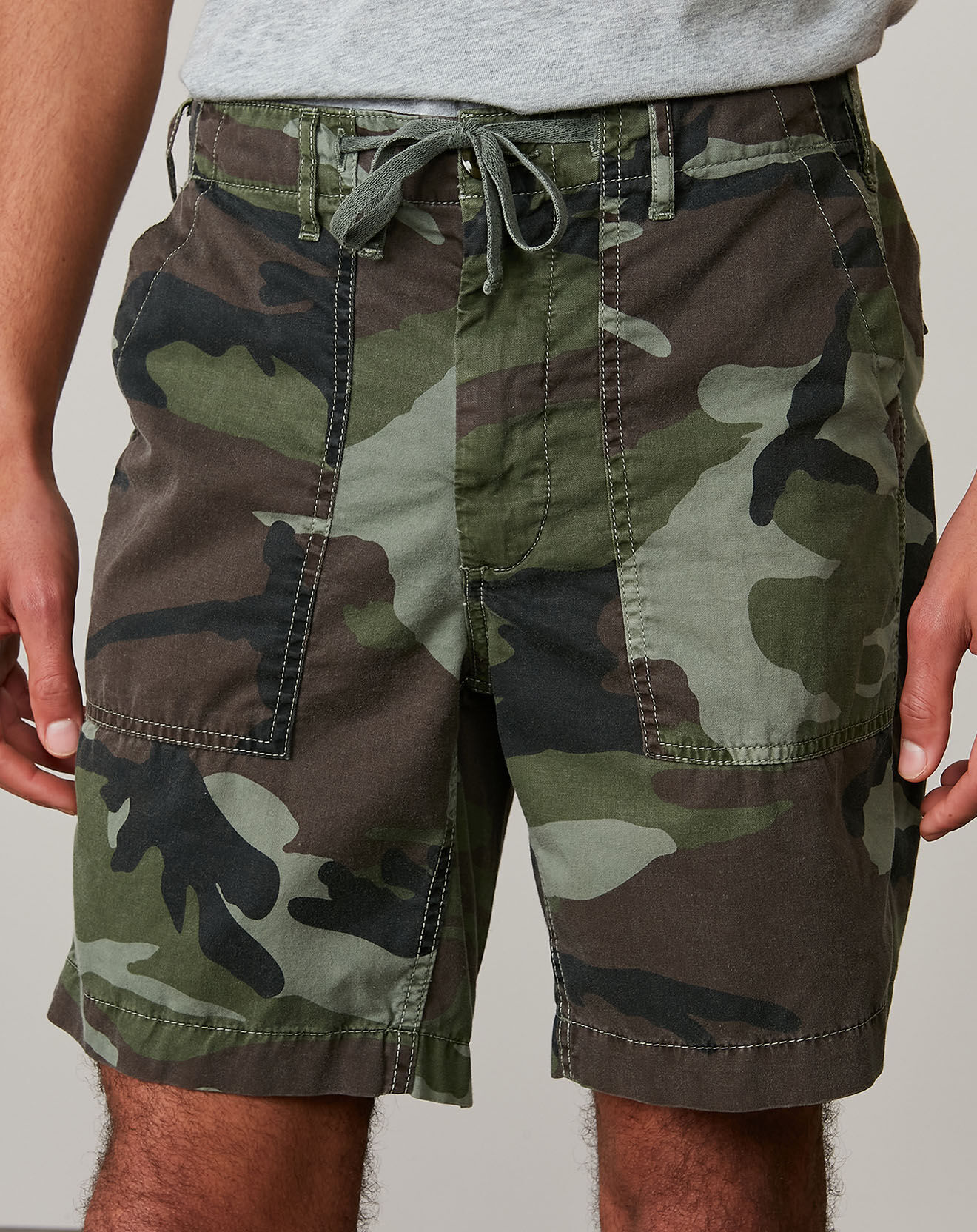 Hartford Short Fatigue Ds camo overdyed moss