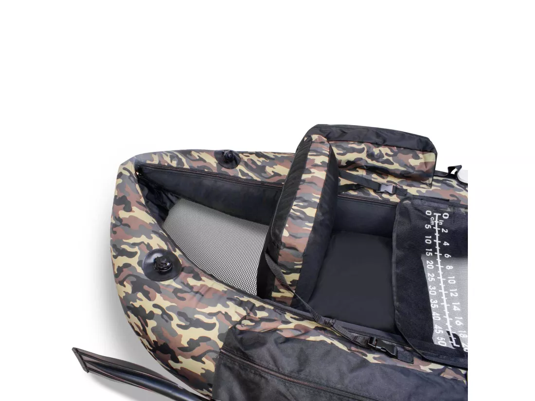 Trawler - Belly boat Bateau de pêche gonflable en polyester avec double chambre à air, 110 cm