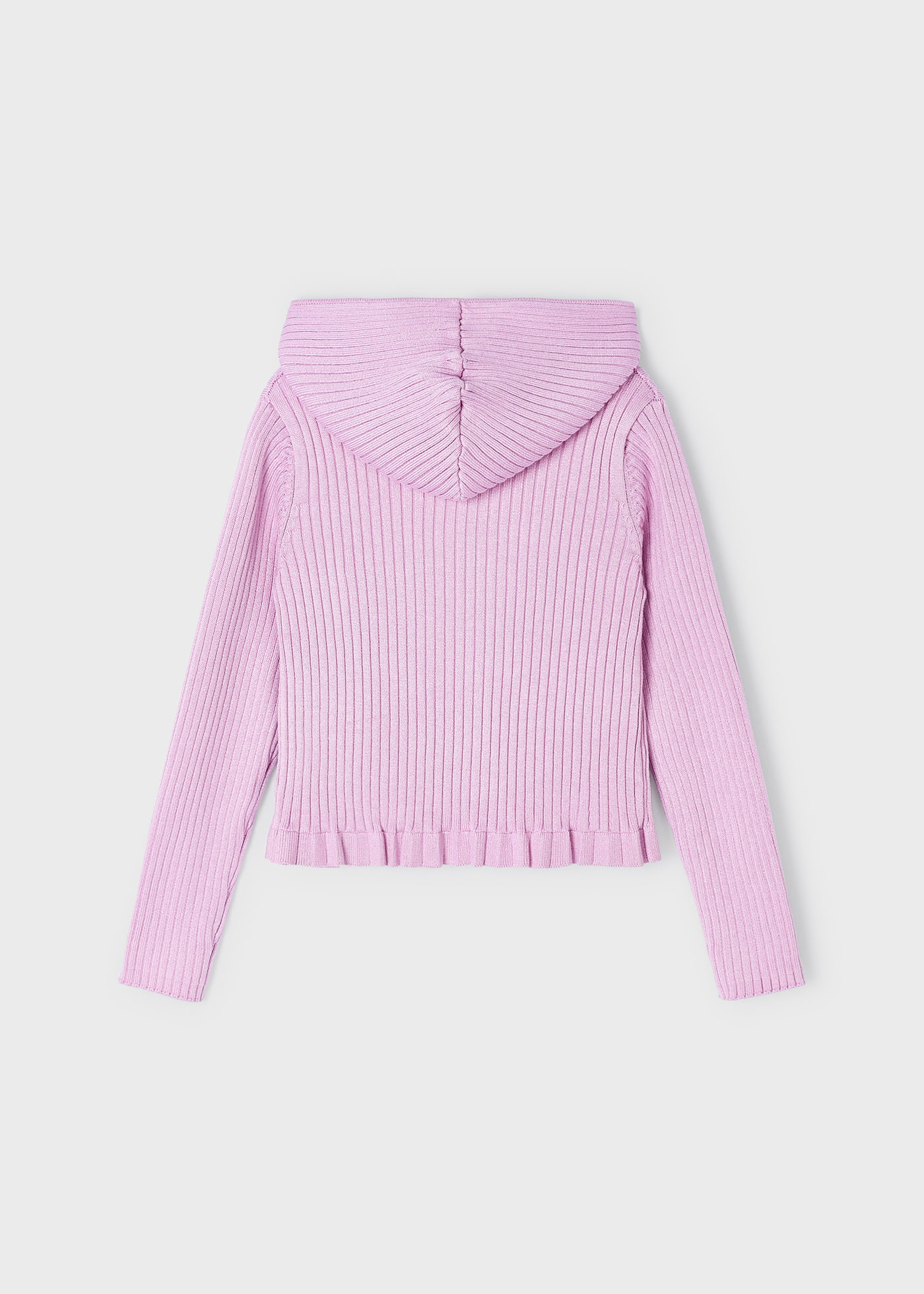 Cardigã canelado de viscose LENZING™ ECOVERO™ para meninas, branco