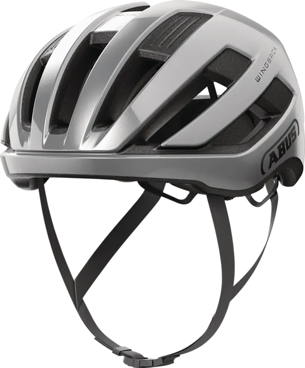 Abus WingBack Race Fietshelm Gleam Zilver