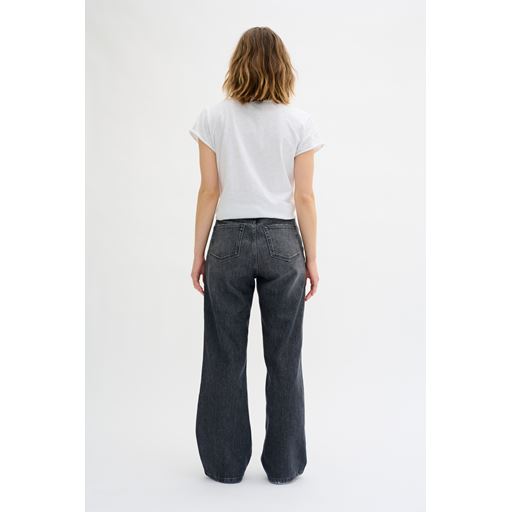 My Essential Wardrobe 35 The Louis High Wide Jeans, Dark Grey Retro Wash, W27/L30
