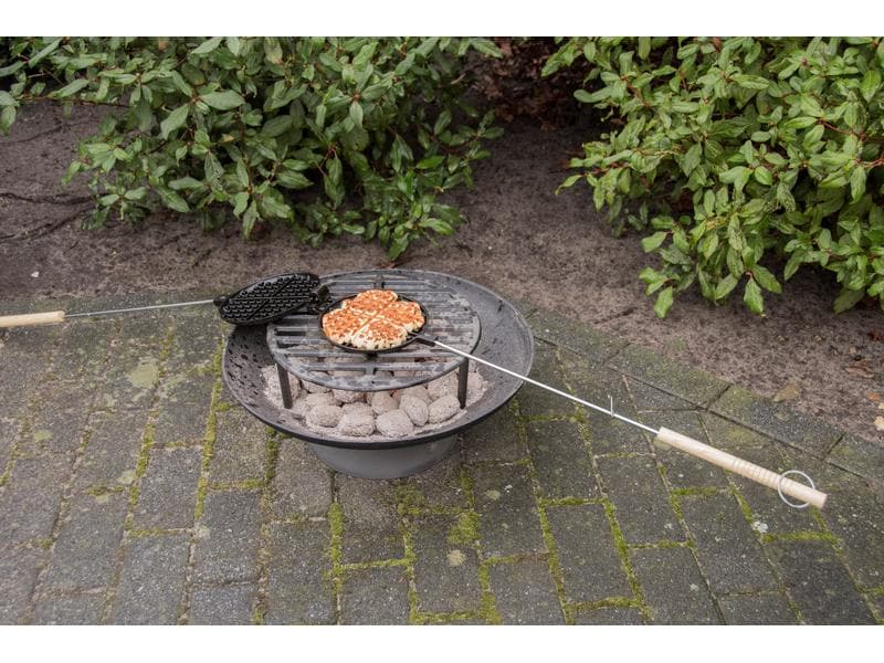 Esschert Design Grill-Waffeleisen, Ø 17.5 Waffeleisen für offenes Feuer