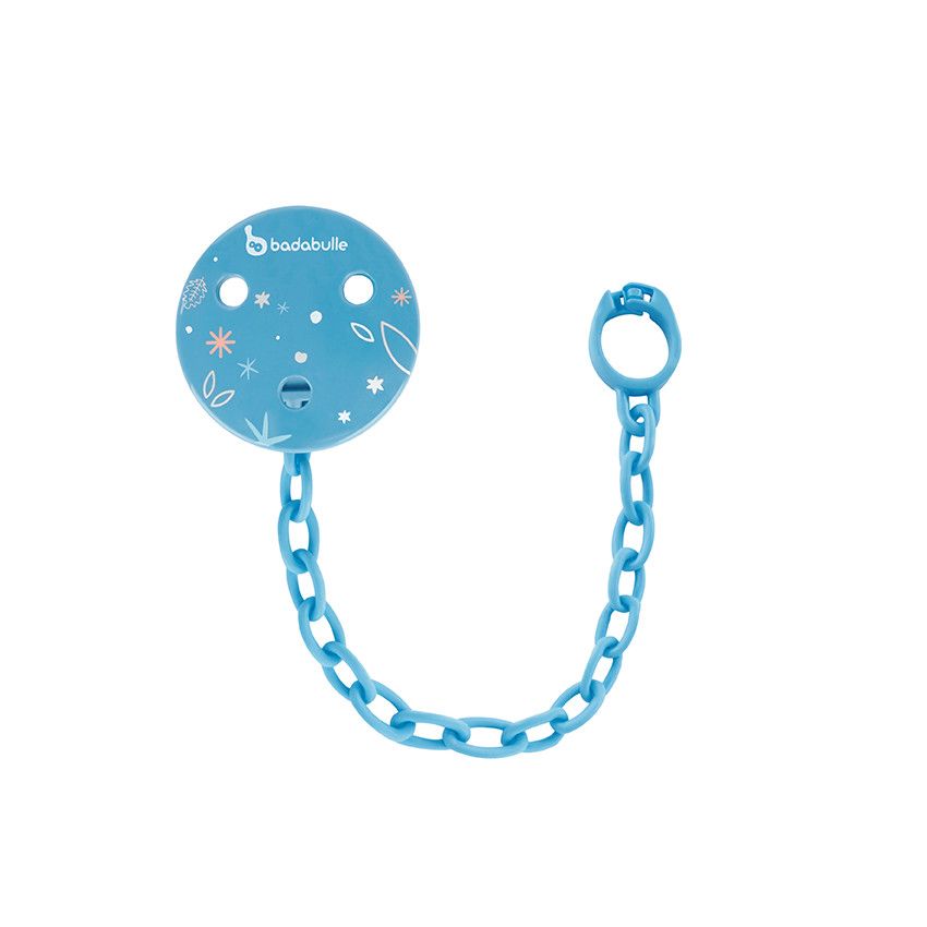Attache-sucette - Polar blue - Ecru