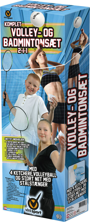 VINI SPORT VOLLEY-4xBADMINTON KOMPLT