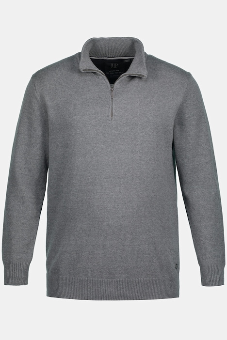 JP 1880 Stricktroyer, Stehkragen, Zipper, Langarm, bis 7 XL