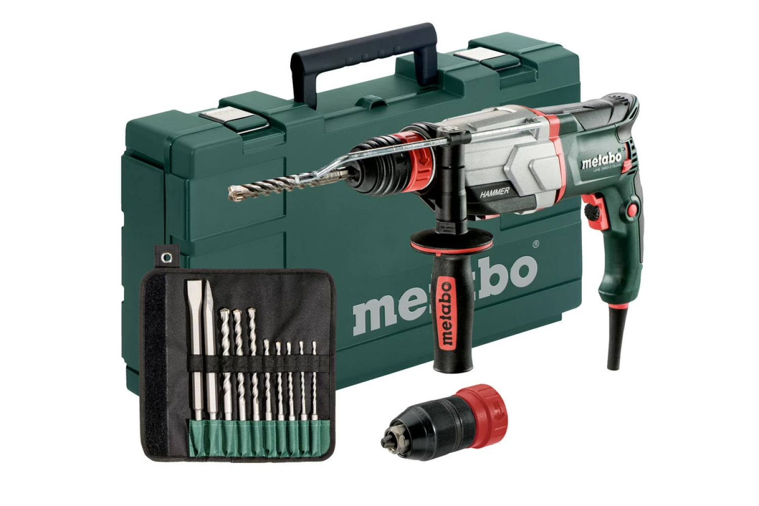 Metabo UHE 2660-2 Quick Set SDS-plus Combihamer incl. 10 delig boor- en beitelset in koffer - 800W - 2.8J
