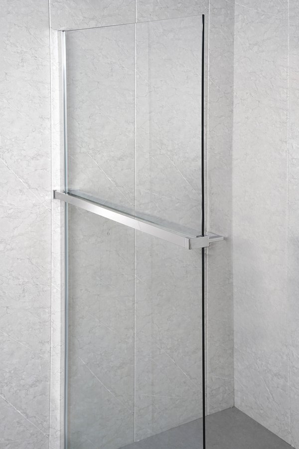 Sapho Shelf handdoekhouder en planchet voor douchewand chroom