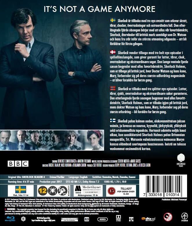 Sherlock Holmes - Sæson 4 - Bbc - Blu-Ray