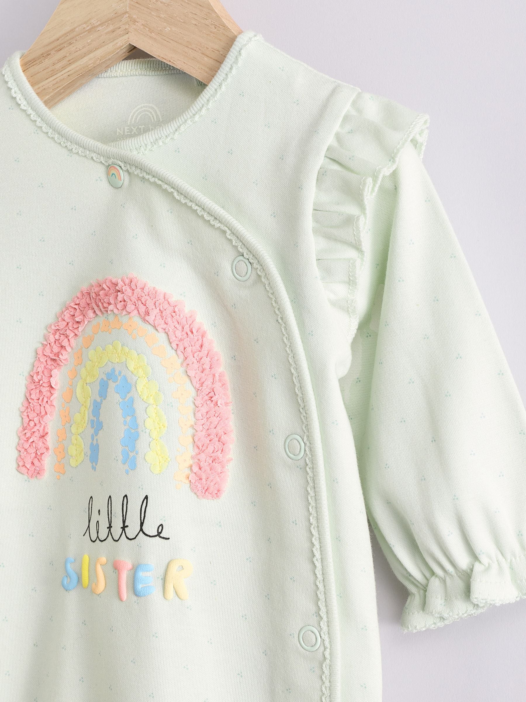 Saliegroene 'Little Sister' - Baby Family 100% katoenen slaappak (0 - 2 jr)