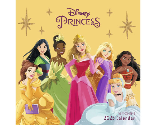 Disney Princess wandkalender 2025, 30x30 cm