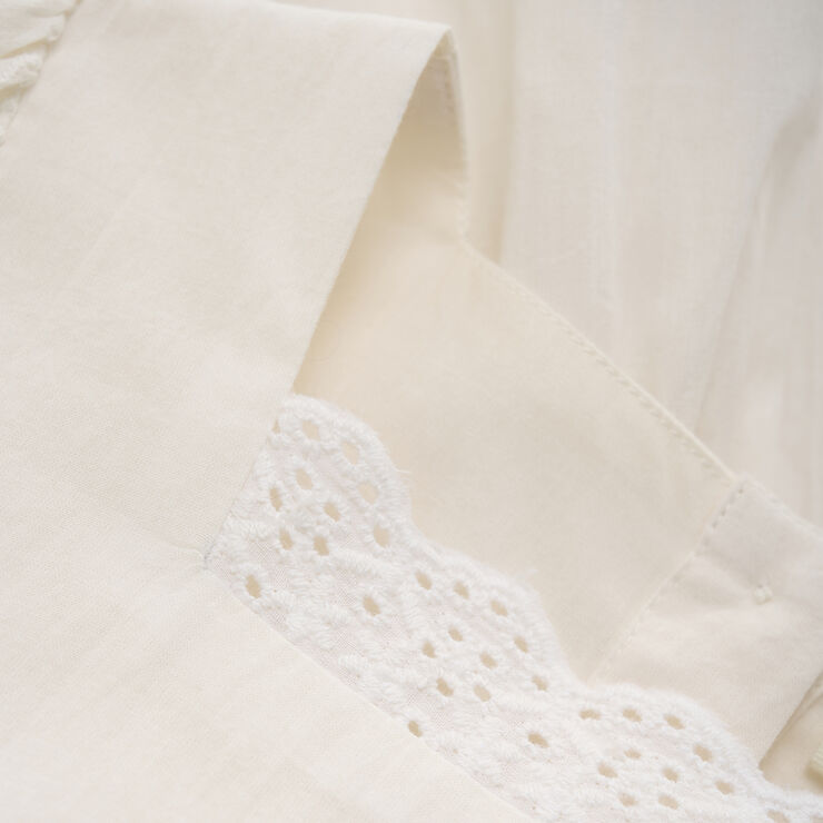 En Fant Dress Broderie Anglaise Eggnog