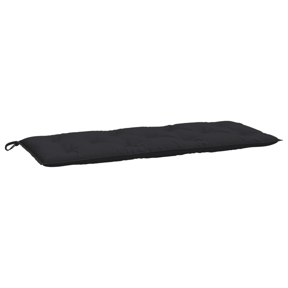 Coussins de banc de jardin 2 pcs noir 120x50x7 cm tissu oxford