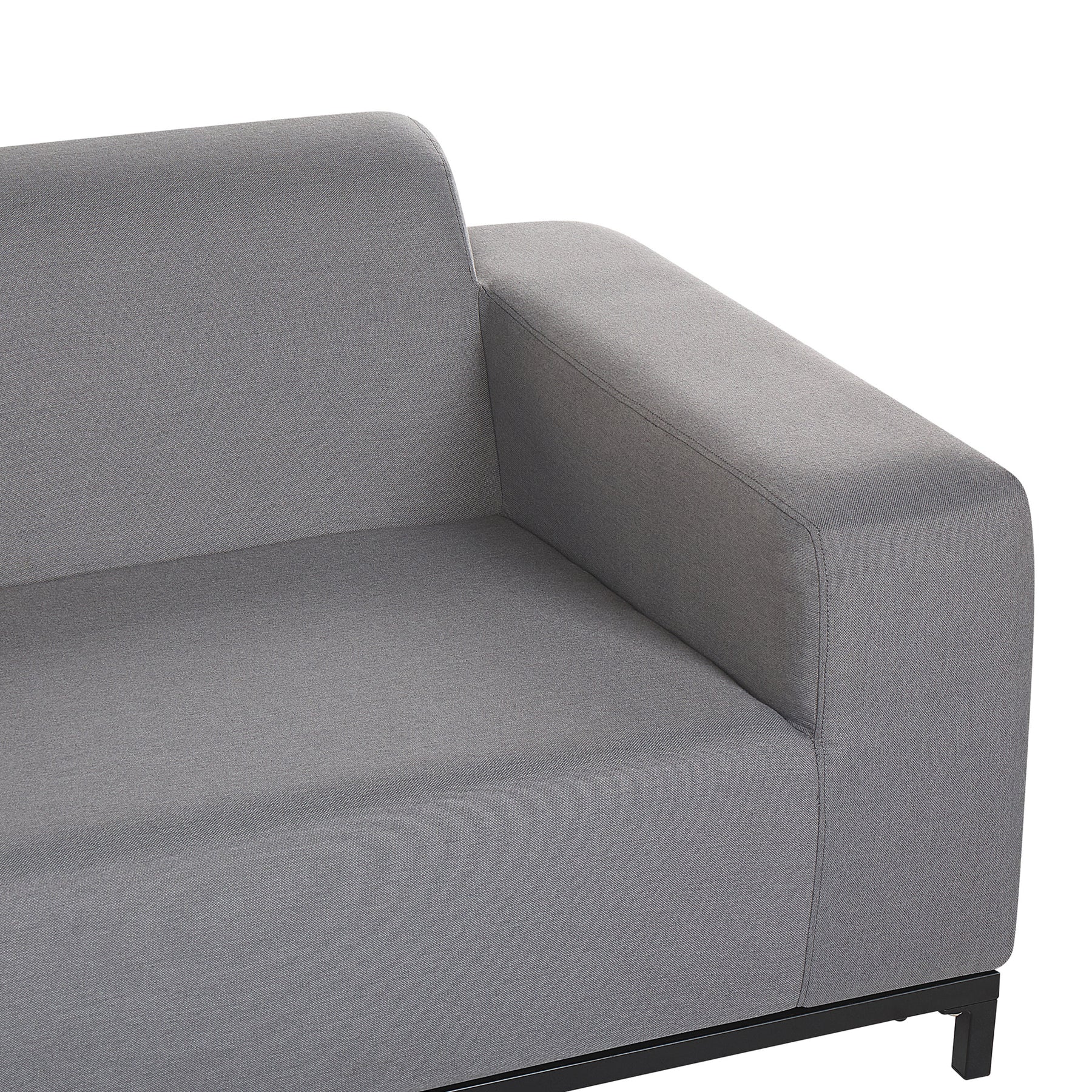 Beliani - ROVIGO  - Tuinbank - Grijs|Zwart - Polyester